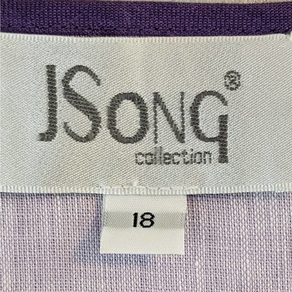 JSong Linen Sleeveless Lilac and Purple Blouse Size 18 NWOT - Picture 5 of 7